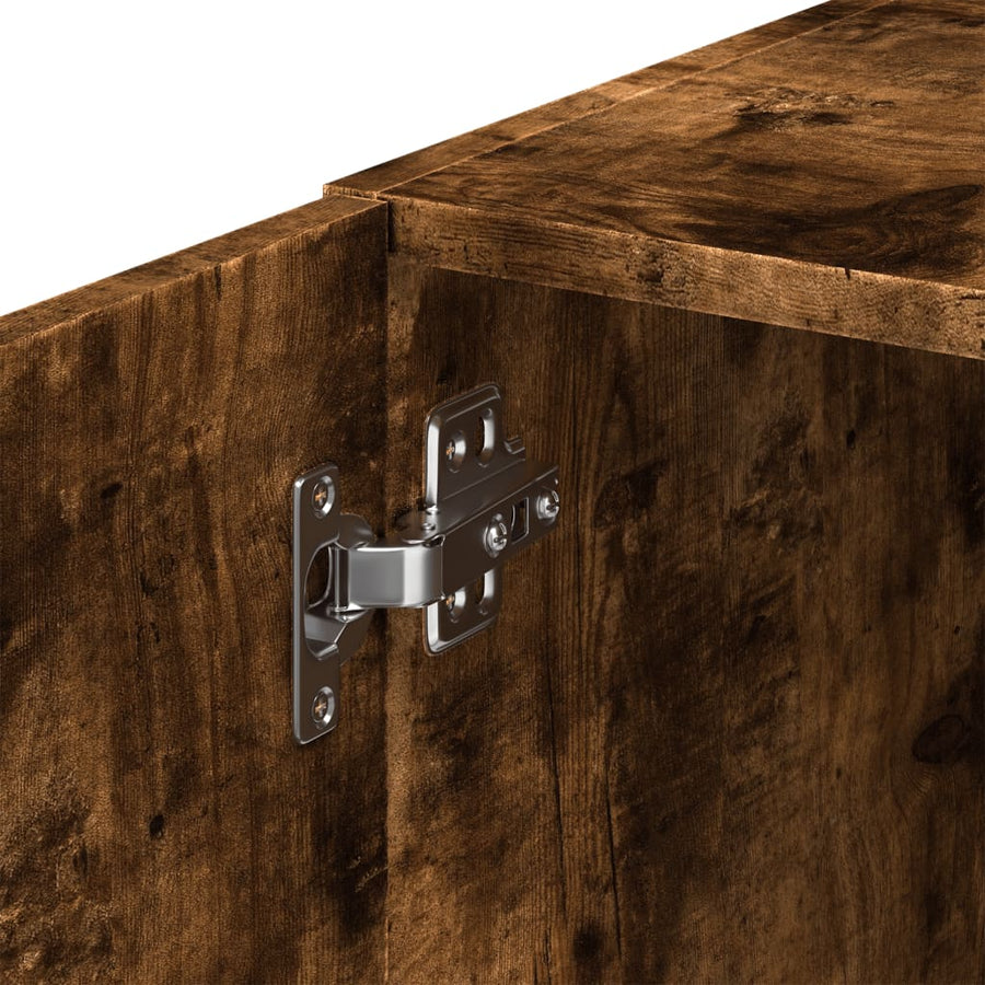 Wandkast 40X42,5X40 Cm Bewerkt Hout Kleurig Gerookt eiken
