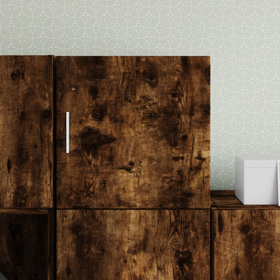 Wandkast 40X42,5X40 Cm Bewerkt Hout Kleurig Gerookt eiken
