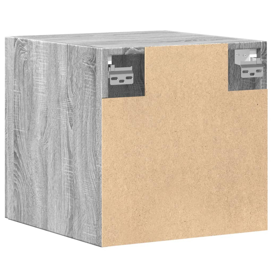 Wandkast 40x42,5x40 cm bewerkt hout grijs sonoma