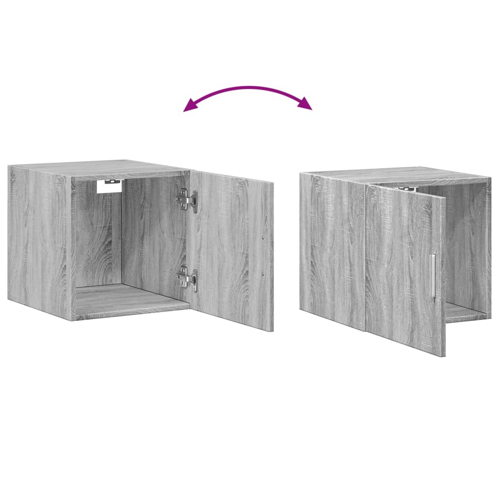 Wandkast 40x42,5x40 cm bewerkt hout grijs sonoma