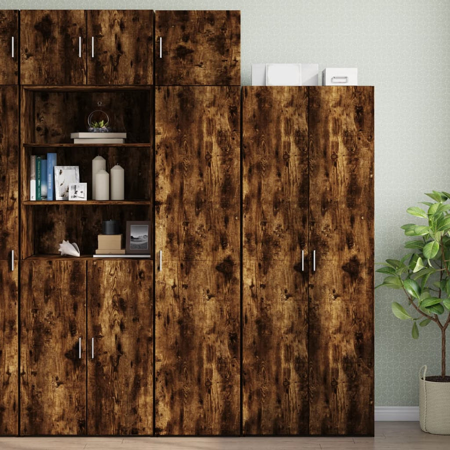 Wandkast 45x42,5x40 cm bewerkt hout gerookt eikenkleurig