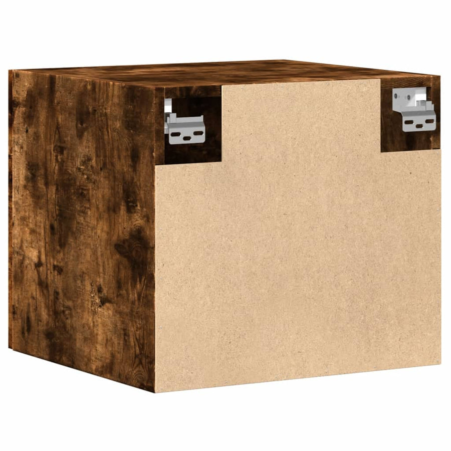 Wandkast 45x42,5x40 cm bewerkt hout gerookt eikenkleurig