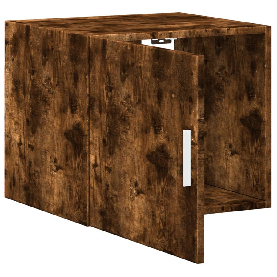 Wandkast 45x42,5x40 cm bewerkt hout gerookt eikenkleurig