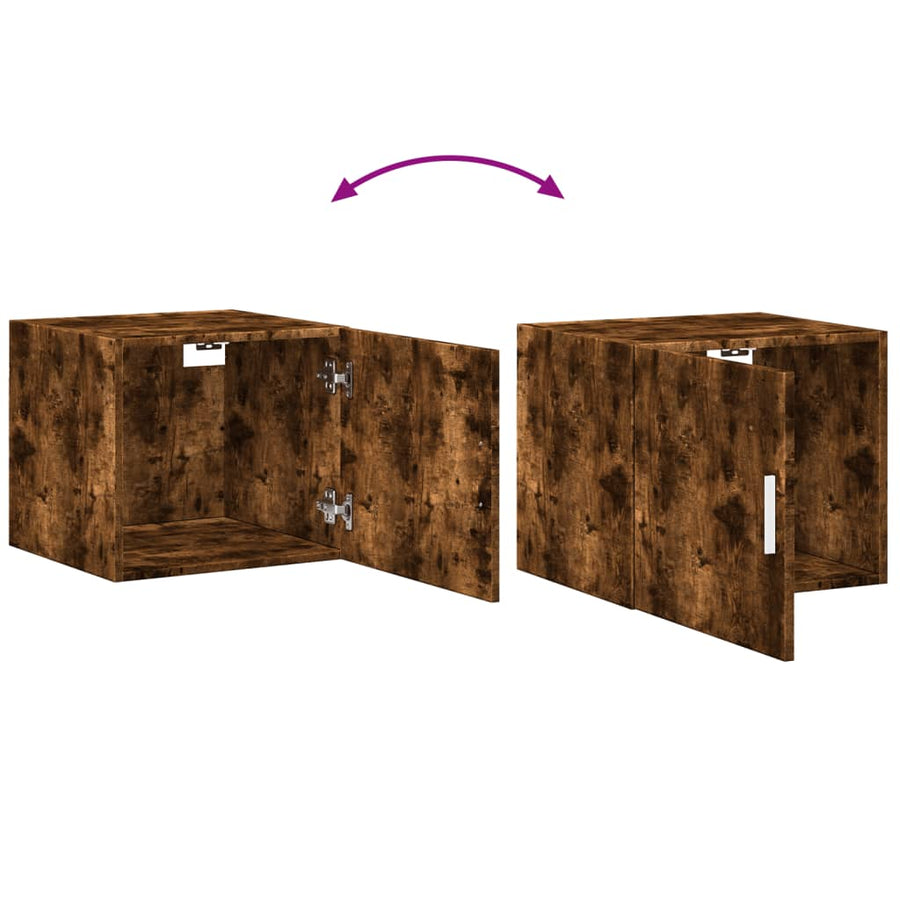 Wandkast 45x42,5x40 cm bewerkt hout gerookt eikenkleurig