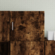Wandkast 45x42,5x40 cm bewerkt hout gerookt eiken