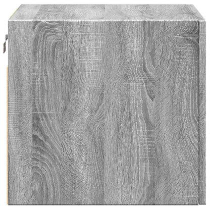 Wandkast 45x42,5x40 cm bewerkt hout grijs sonoma eikenkleurig