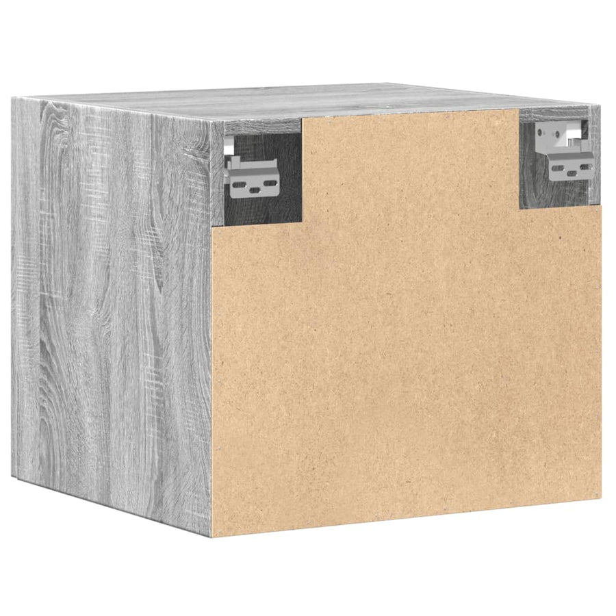 Wandkast 45x42,5x40 cm bewerkt hout grijs sonoma eikenkleurig
