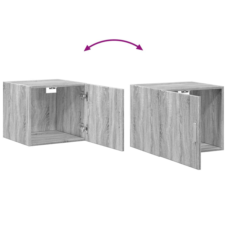 Wandkast 45x42,5x40 cm bewerkt hout grijs sonoma eikenkleurig
