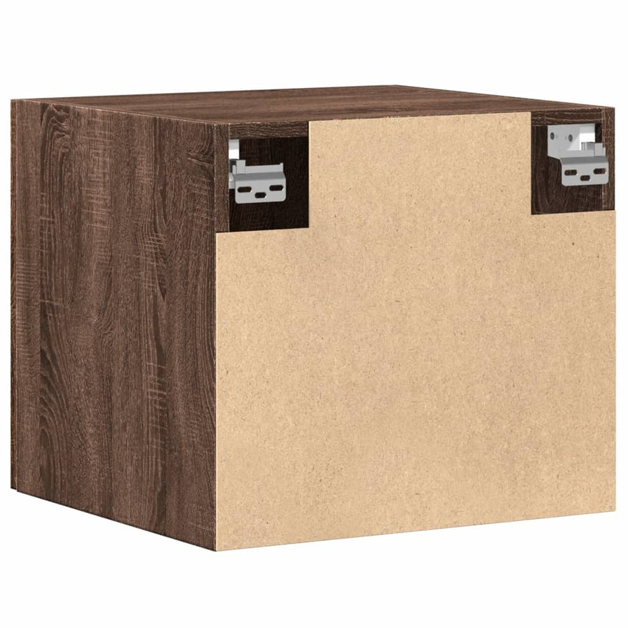 Wandkast 45x42,5x40 cm bewerkt hout bruin eikenkleurig