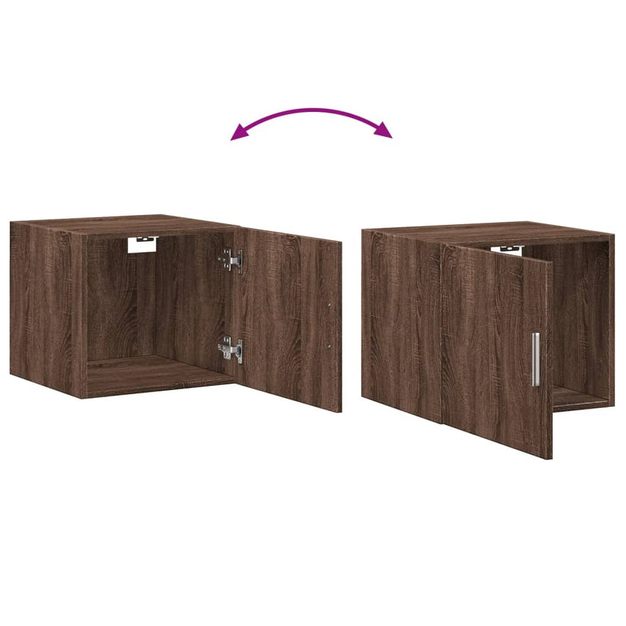 Wandkast 45x42,5x40 cm bewerkt hout bruin eikenkleurig