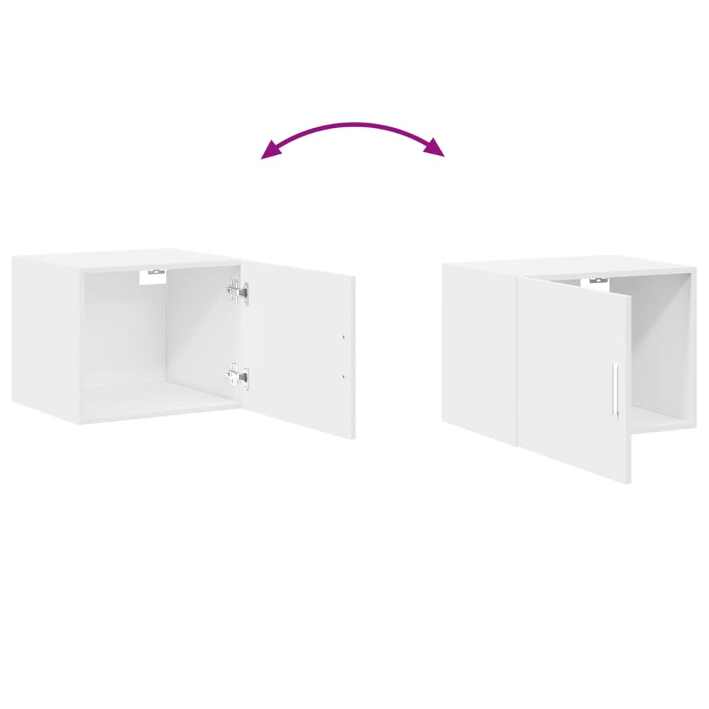 Wandkast 50x42,5x40 cm bewerkt hout wit