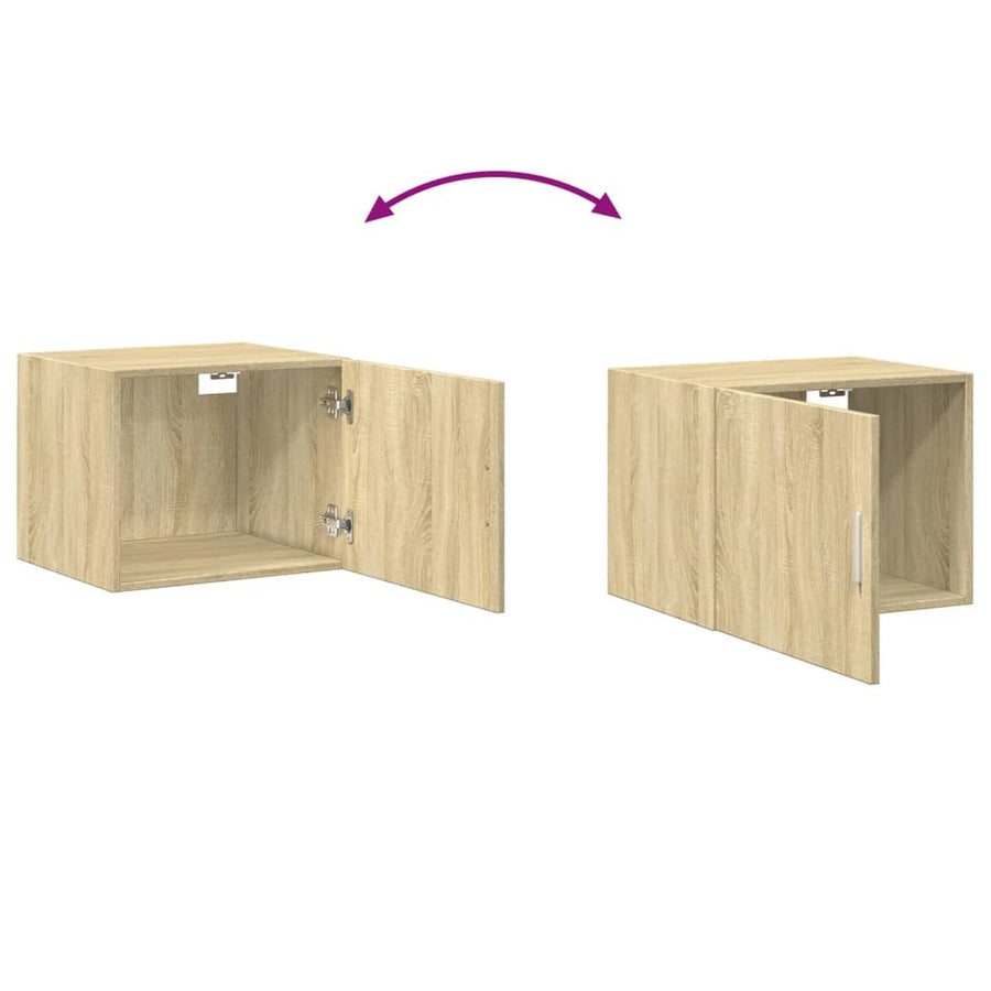 Wandkast 50x42,5x40 cm bewerkt hout sonoma eikenkleurig