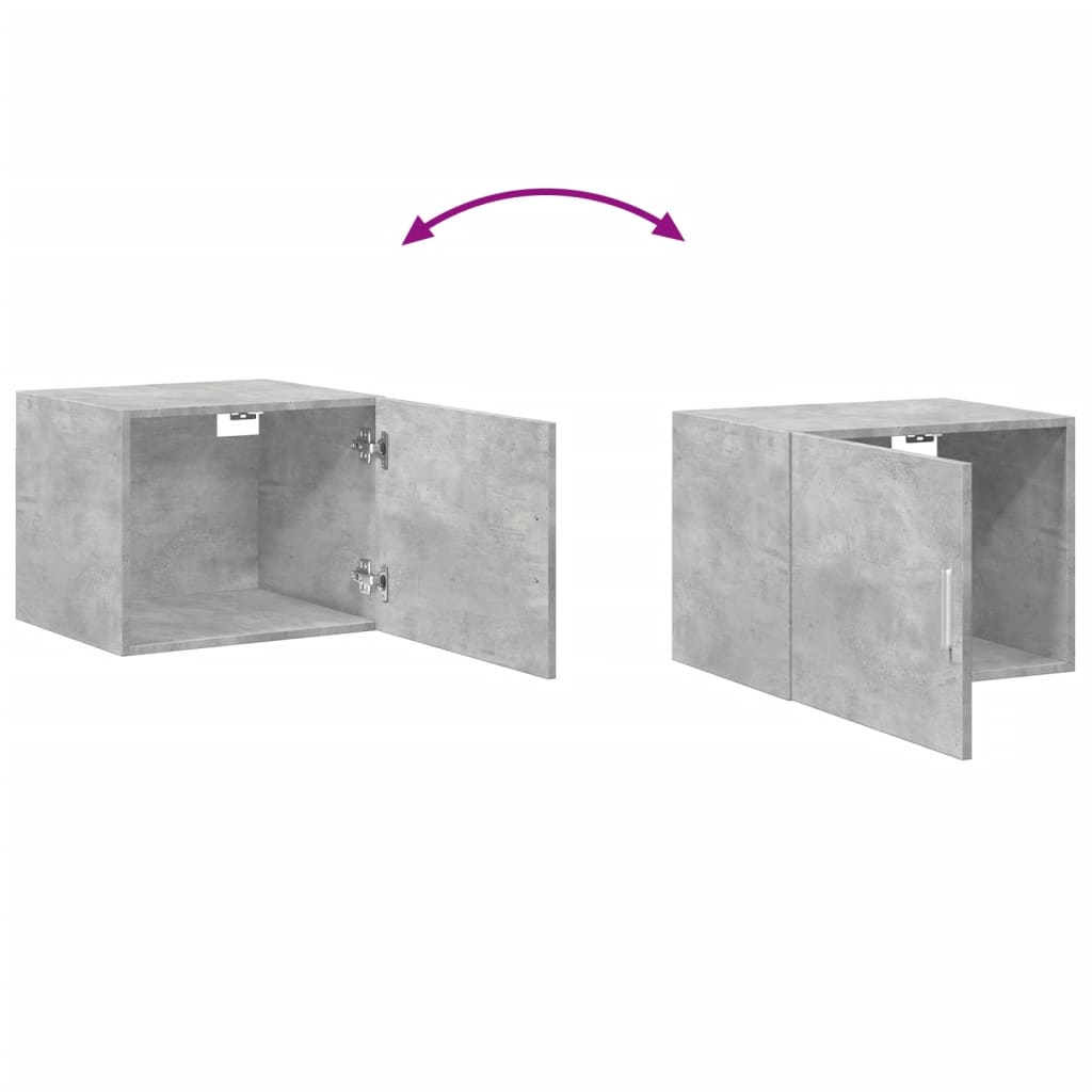 Wandkast 50x42,5x40 cm bewerkt hout betongrijs