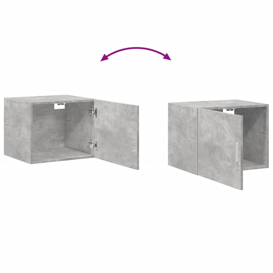 Wandkast 50x42,5x40 cm bewerkt hout betongrijs
