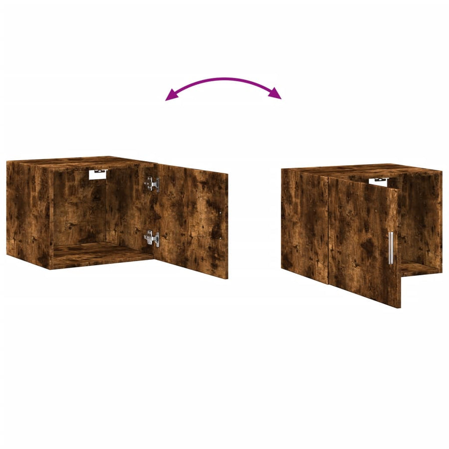 Wandkast 50X42,5X40 Cm Bewerkt Hout Kleurig Gerookt eiken