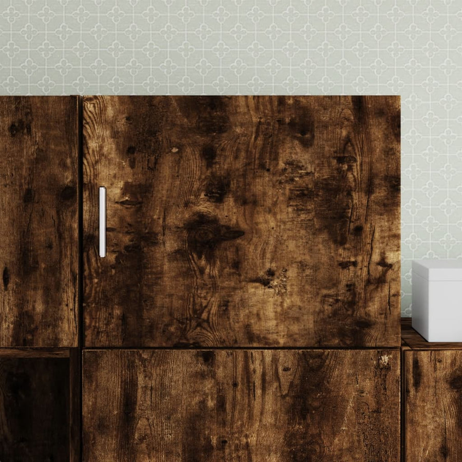 Wandkast 50X42,5X40 Cm Bewerkt Hout Kleurig Gerookt eiken