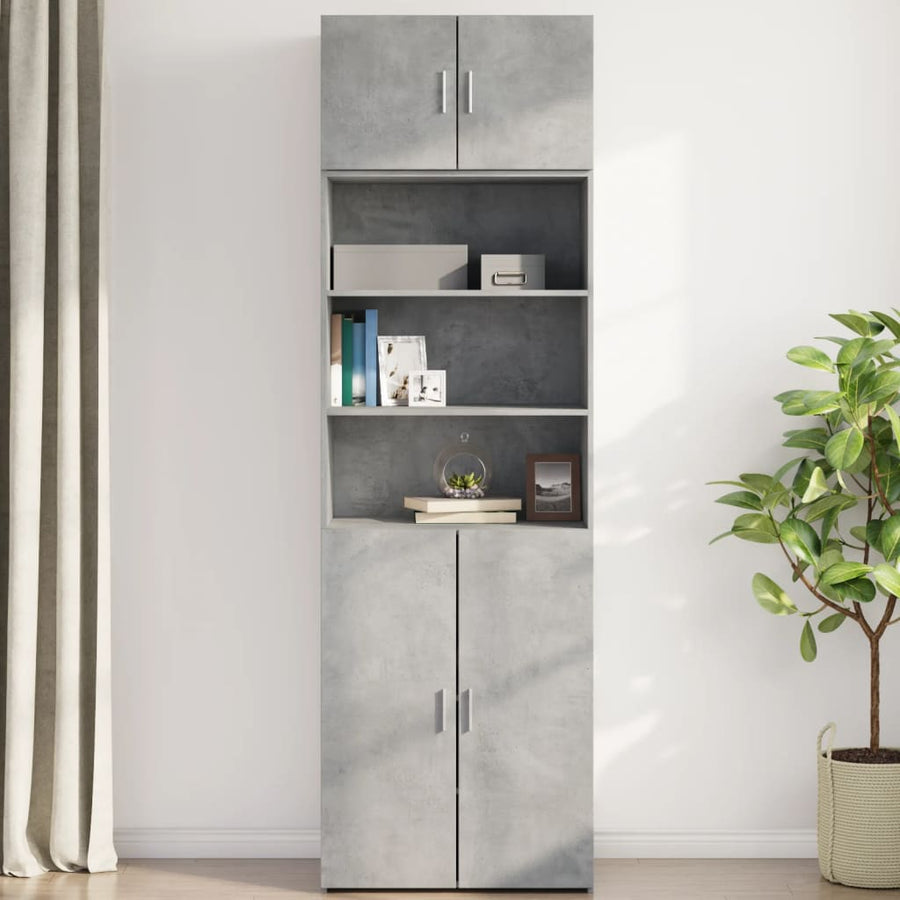 Wandkast 70x42,5x40 cm bewerkt hout betongrijs