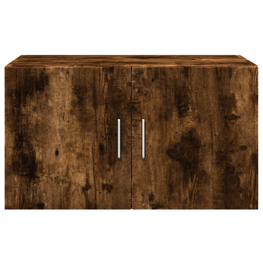 Wandkast 70x42,5x40 cm bewerkt hout gerookt eikenkleurig