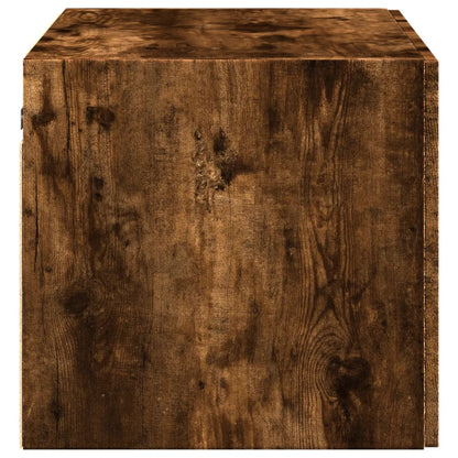 Wandkast 70x42,5x40 cm bewerkt hout gerookt eikenkleurig