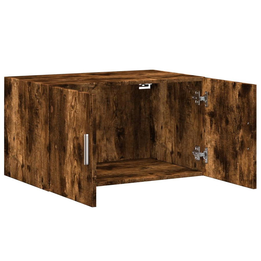 Wandkast 70x42,5x40 cm bewerkt hout gerookt eikenkleurig