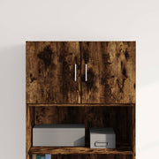 Wandkast 70x42,5x40 cm bewerkt hout gerookt eiken