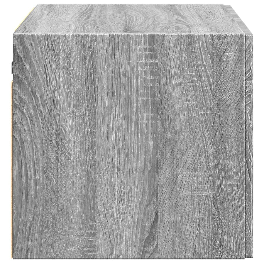Wandkast 70x42,5x40 cm bewerkt hout grijs sonoma