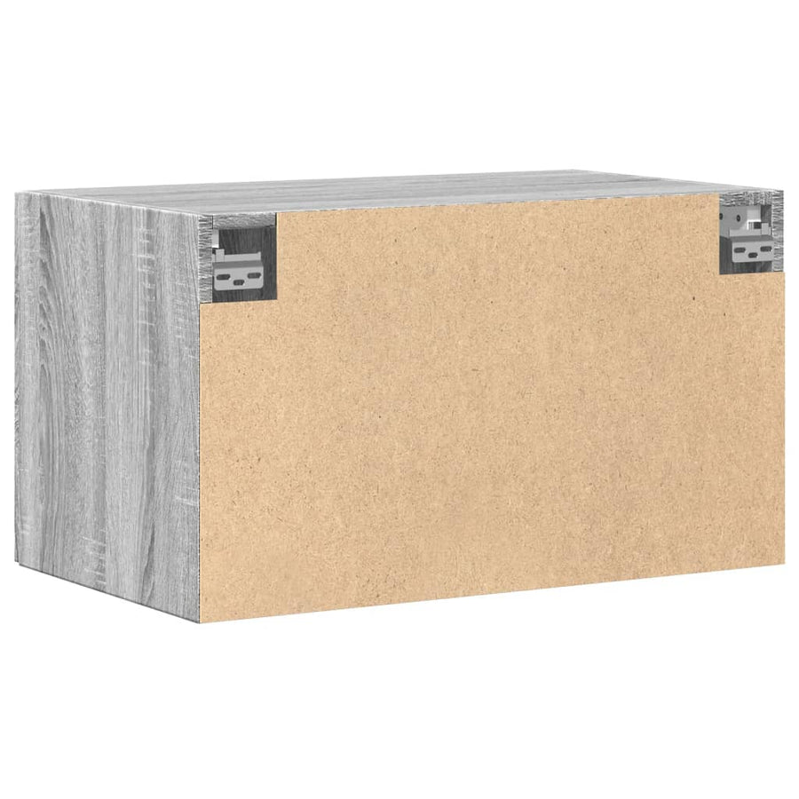 Wandkast 70x42,5x40 cm bewerkt hout grijs sonoma