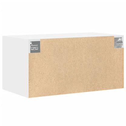 Wandkast 80X42,5X40 Cm Bewerkt Hout Wit
