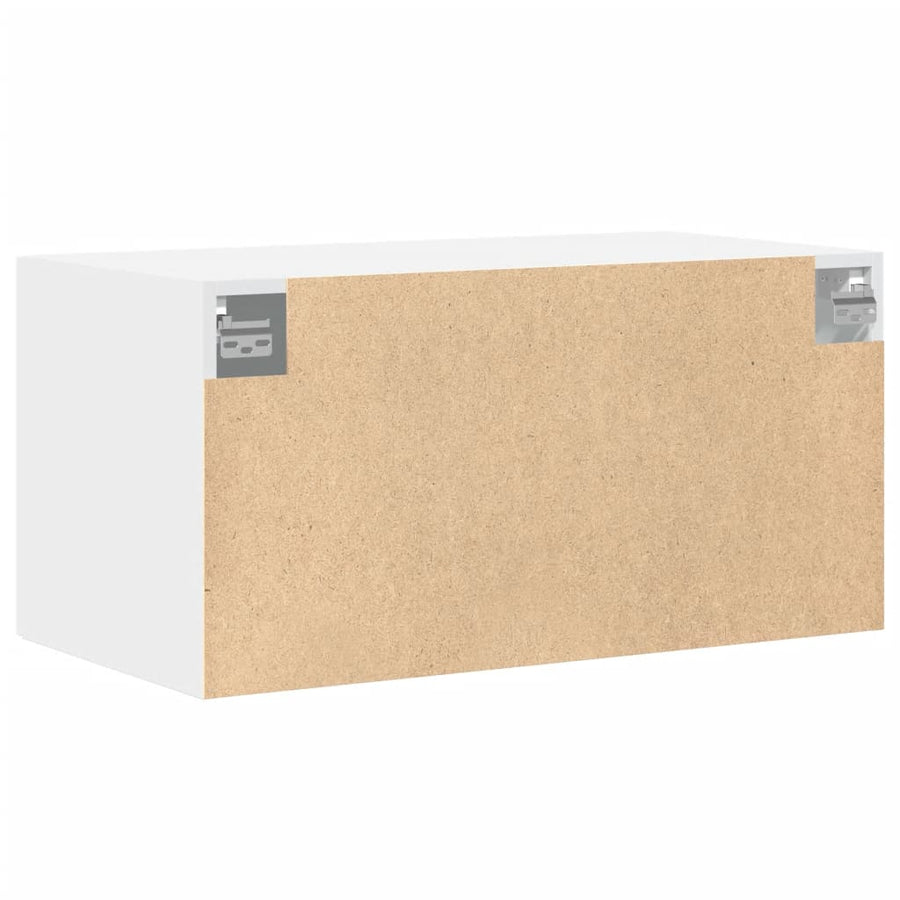 Wandkast 80X42,5X40 Cm Bewerkt Hout Wit