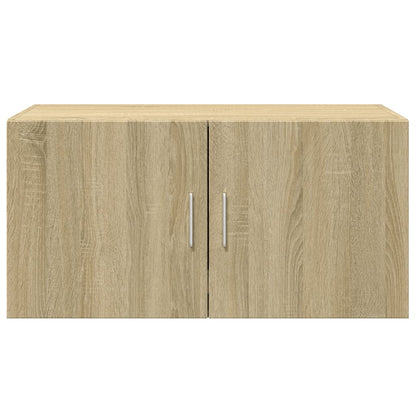 Wandkast 80X42,5X40 Cm Bewerkt Hout Kleurig Sonoma eiken