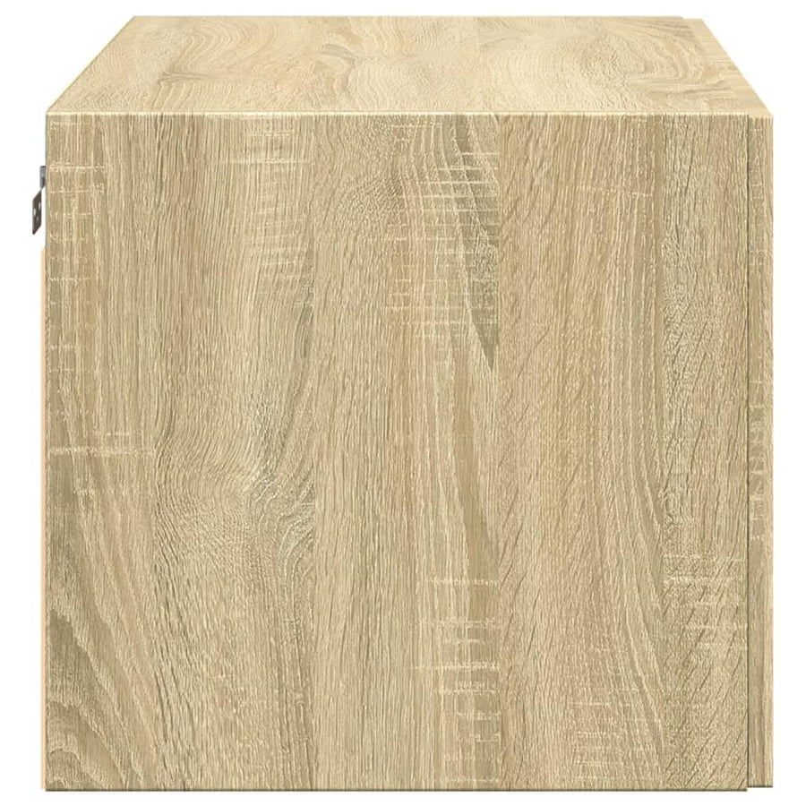 Wandkast 80X42,5X40 Cm Bewerkt Hout Kleurig Sonoma eiken