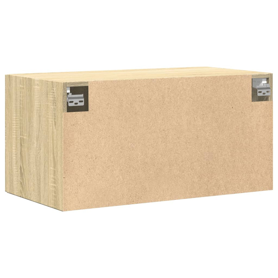 Wandkast 80X42,5X40 Cm Bewerkt Hout Kleurig Sonoma eiken