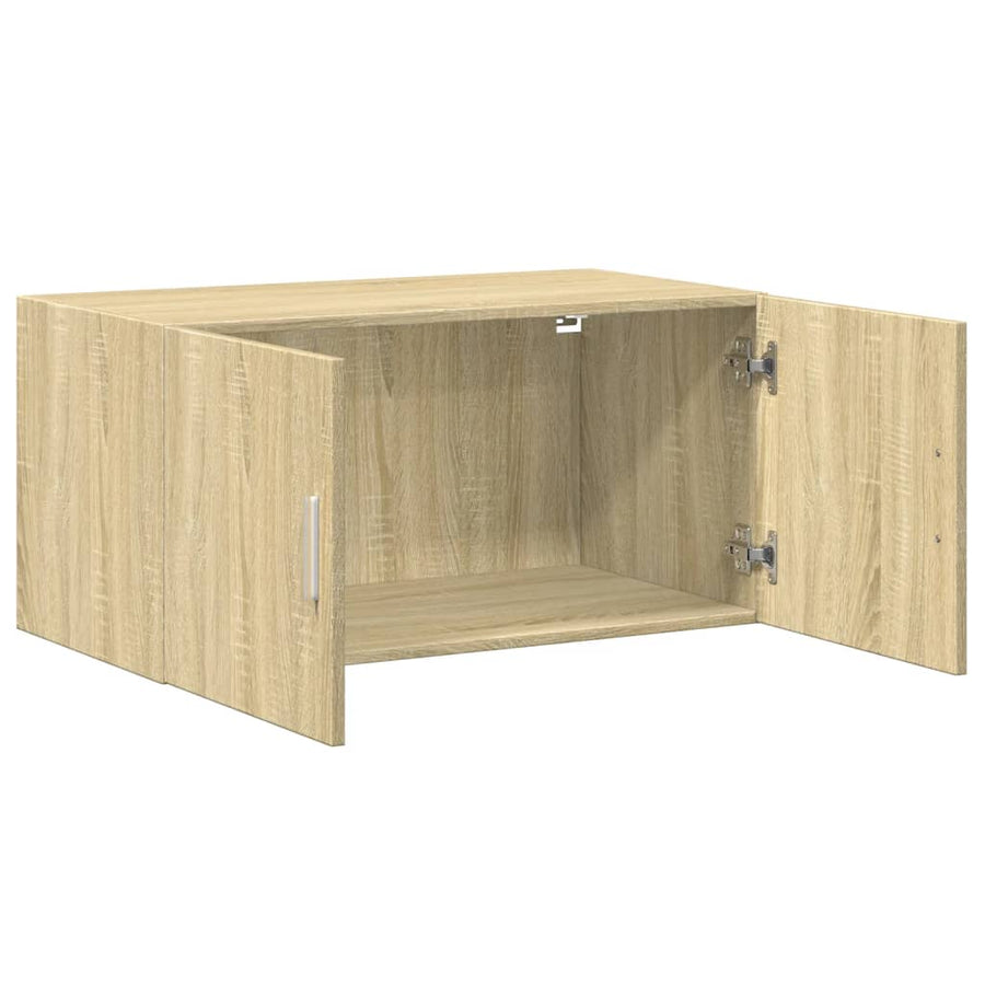 Wandkast 80X42,5X40 Cm Bewerkt Hout Kleurig Sonoma eiken