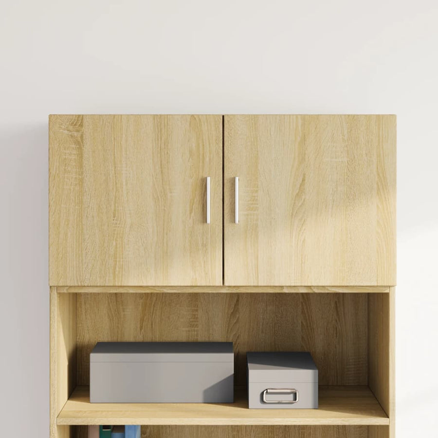Wandkast 80X42,5X40 Cm Bewerkt Hout Kleurig Sonoma eiken
