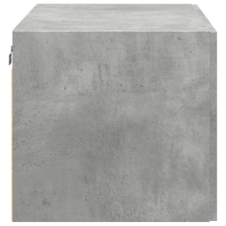 Wandkast 80X42,5X40 Cm Bewerkt Hout Betongrijs