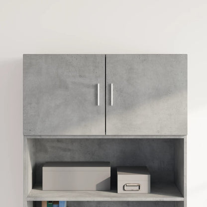 Wandkast 80X42,5X40 Cm Bewerkt Hout Betongrijs