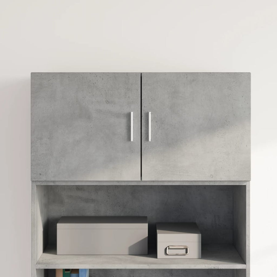 Wandkast 80X42,5X40 Cm Bewerkt Hout Betongrijs