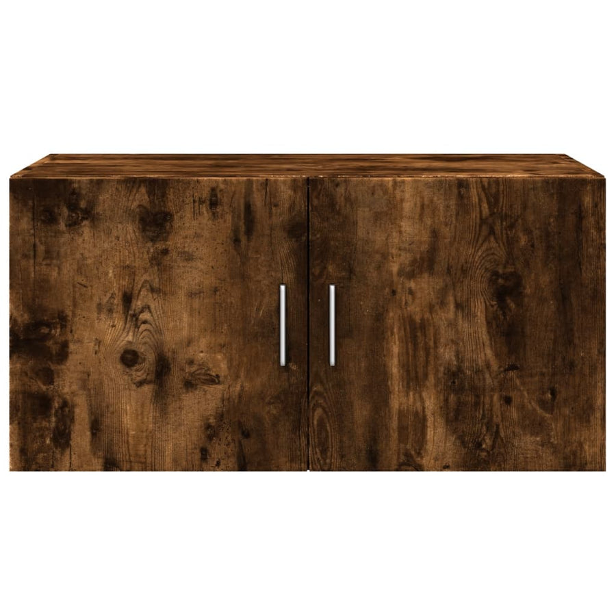 Wandkast 80X42,5X40 Cm Bewerkt Hout Kleurig Gerookt eiken