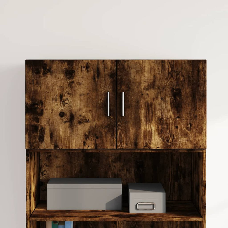 Wandkast 80X42,5X40 Cm Bewerkt Hout Kleurig Gerookt eiken