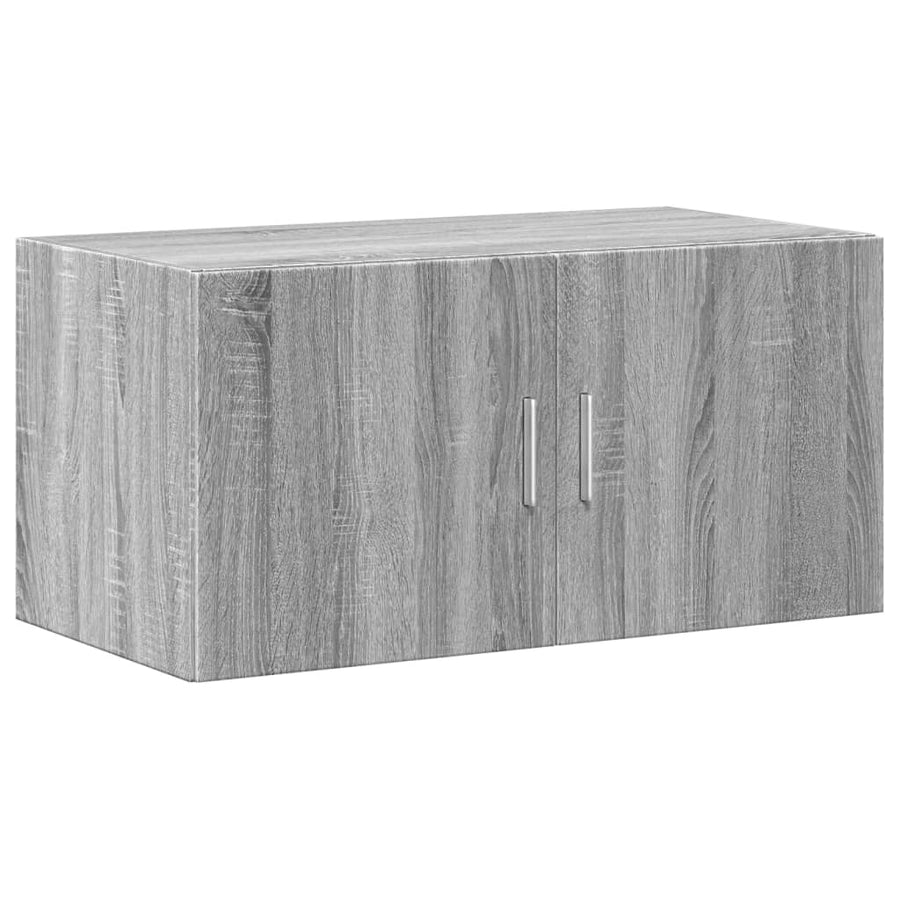 Wandkast 80X42,5X40 Cm Bewerkt Hout Eikenkleurig Grijs sonoma