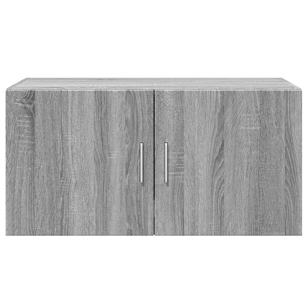Wandkast 80X42,5X40 Cm Bewerkt Hout Eikenkleurig Grijs sonoma