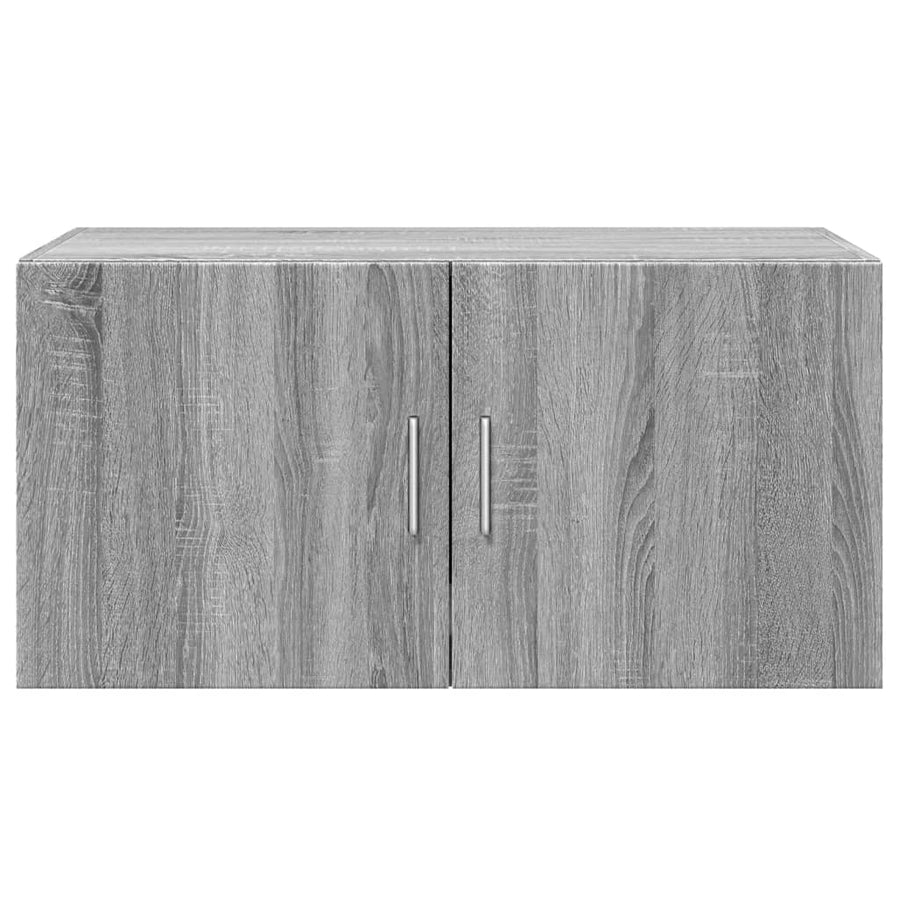 Wandkast 80X42,5X40 Cm Bewerkt Hout Eikenkleurig Grijs sonoma