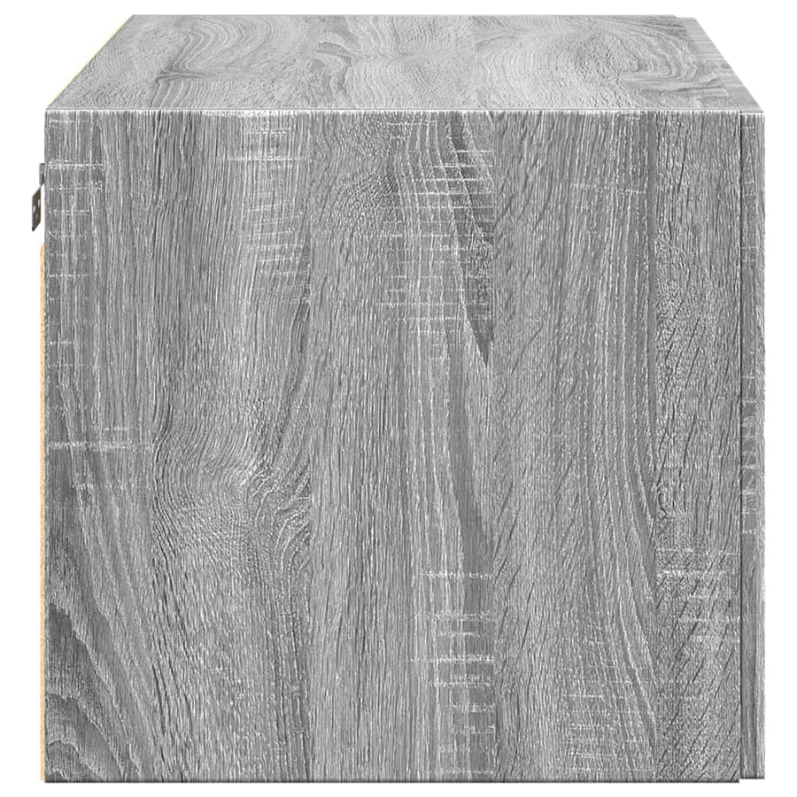Wandkast 80X42,5X40 Cm Bewerkt Hout Eikenkleurig Grijs sonoma