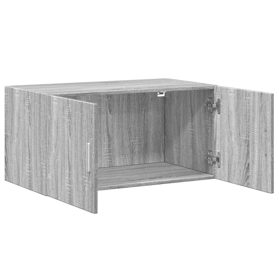 Wandkast 80X42,5X40 Cm Bewerkt Hout Eikenkleurig Grijs sonoma