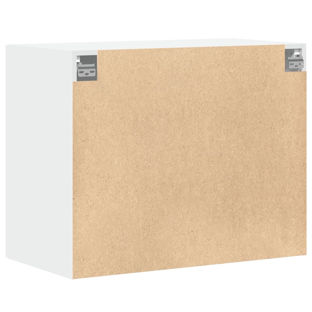 Wandkast 80x42,5x64 cm bewerkt hout wit