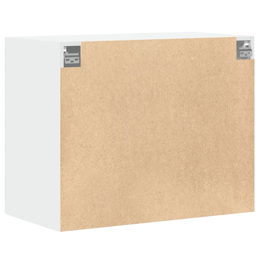 Wandkast 80x42,5x64 cm bewerkt hout wit