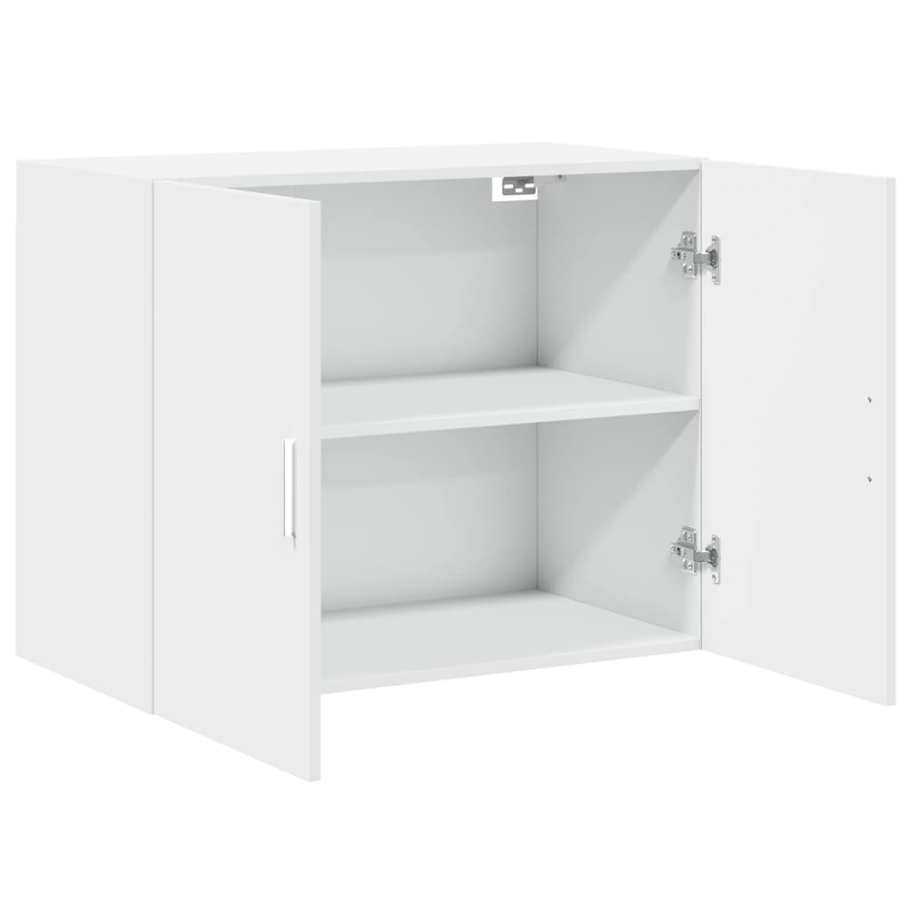 Wandkast 80x42,5x64 cm bewerkt hout wit