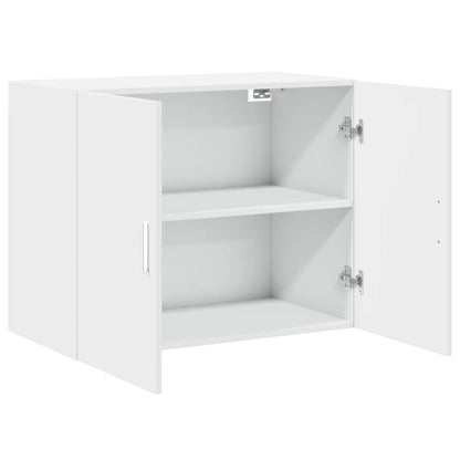 Wandkast 80x42,5x64 cm bewerkt hout wit