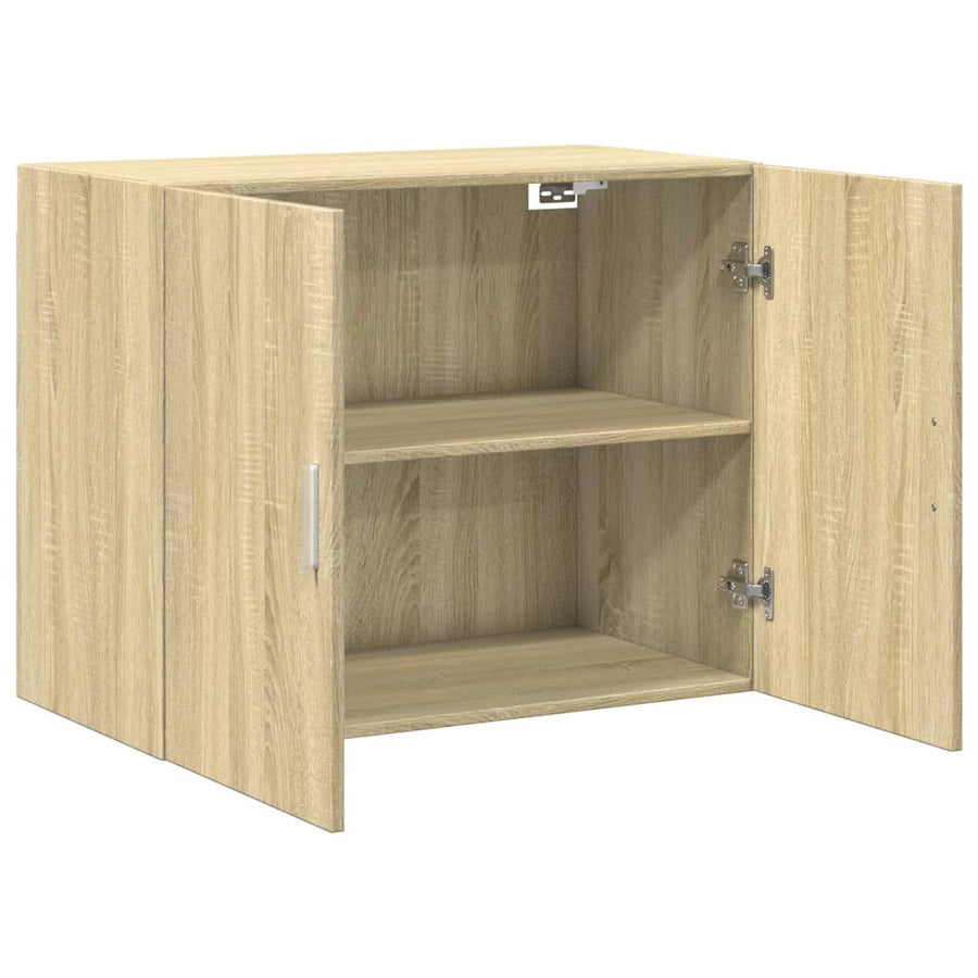 Wandkast 80X42,5X64 Cm Bewerkt Hout Kleurig Sonoma eiken