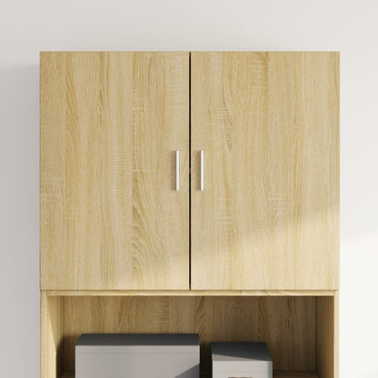 Wandkast 80X42,5X64 Cm Bewerkt Hout Kleurig Sonoma eiken